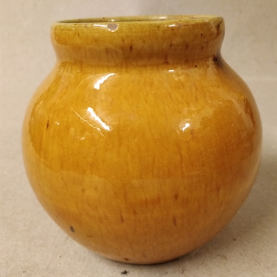 gul buttet keramikvase 1934 blokhus keramik gammel vase